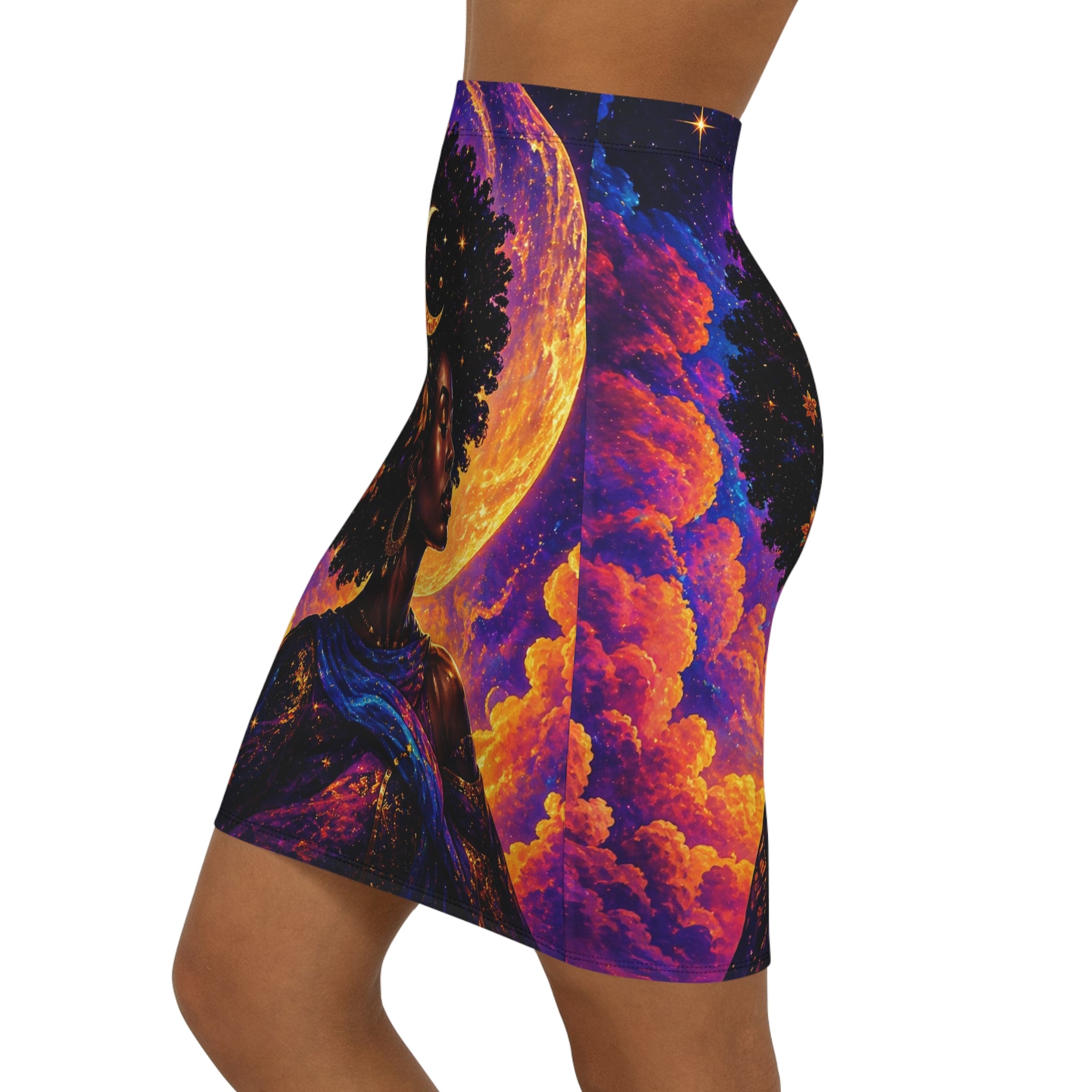 Celestial Goddess Pencil Skirt