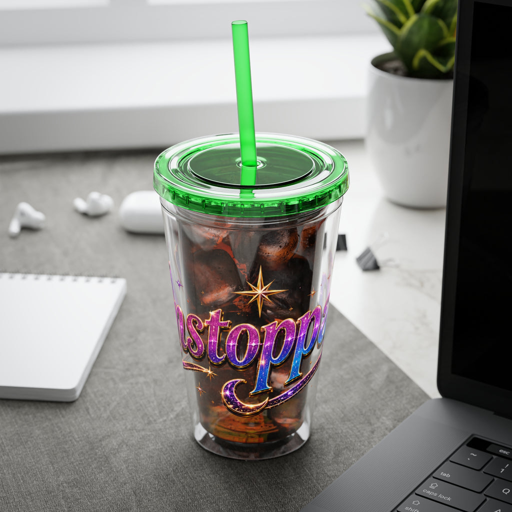 Unstoppable Sunsplash 16oz Tumbler with Straw