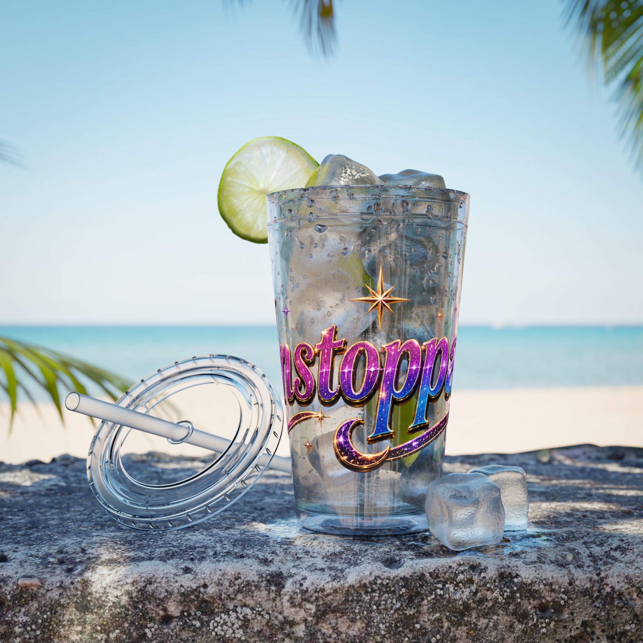 Unstoppable Sunsplash 16oz Tumbler with Straw