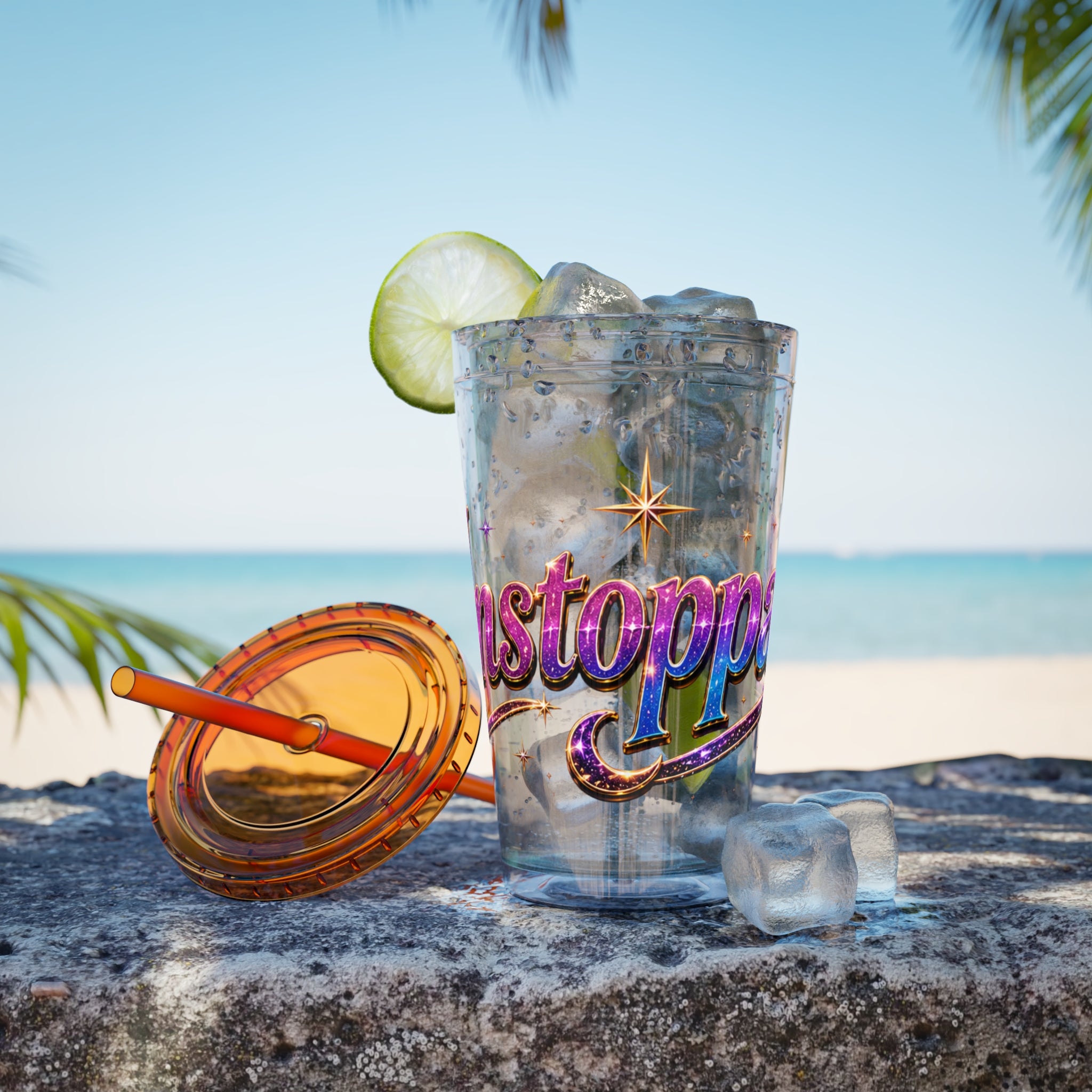 Unstoppable Sunsplash 16oz Tumbler with Straw