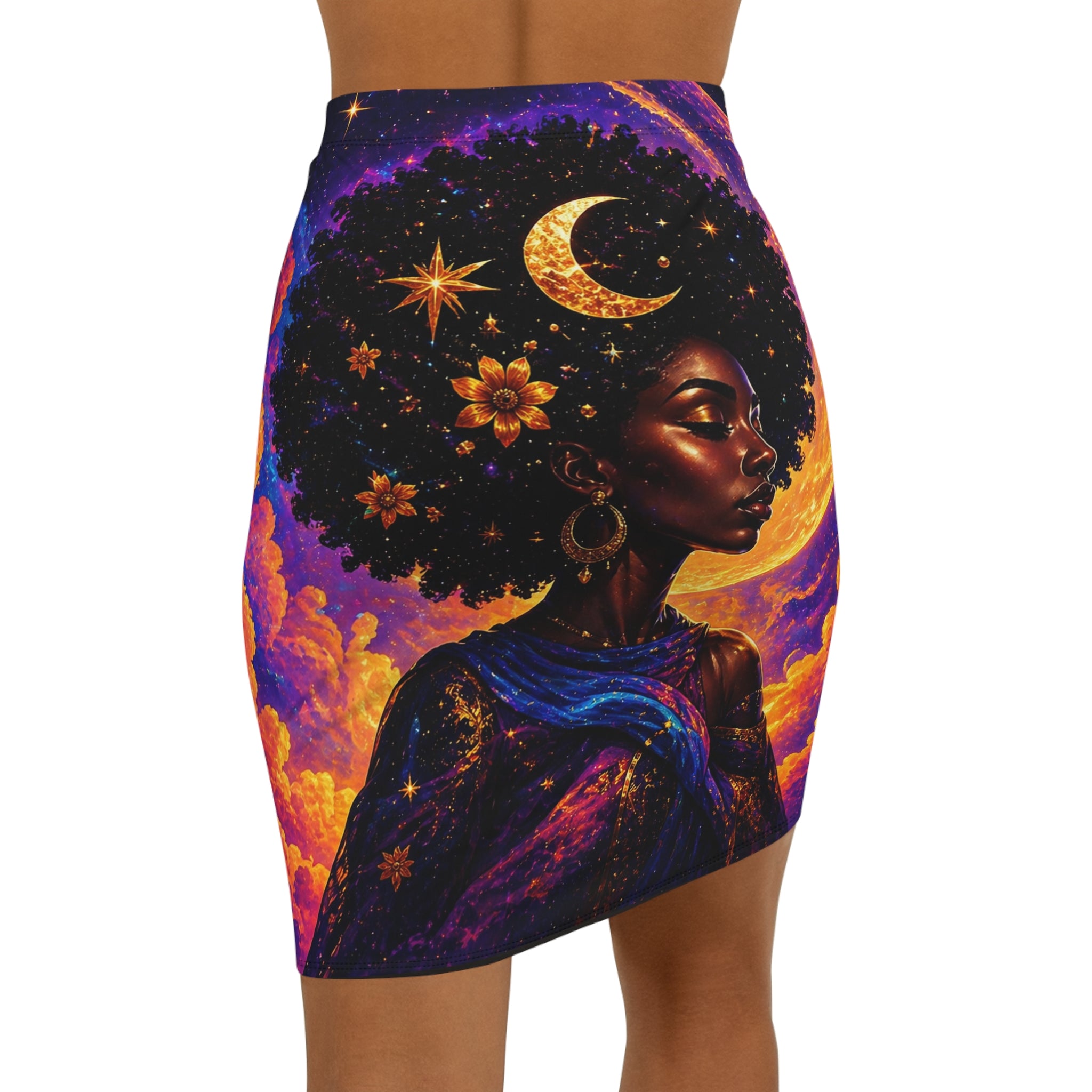Celestial Goddess Pencil Skirt