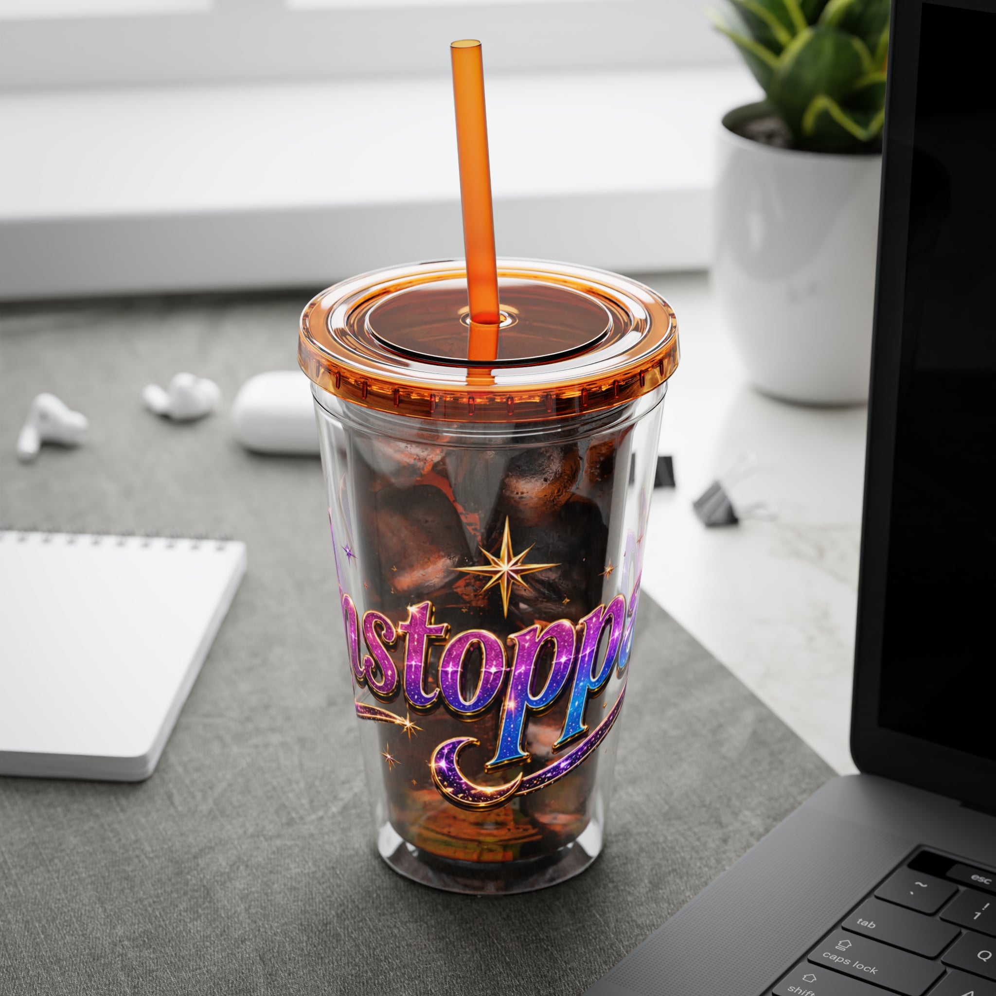 Unstoppable Sunsplash 16oz Tumbler with Straw