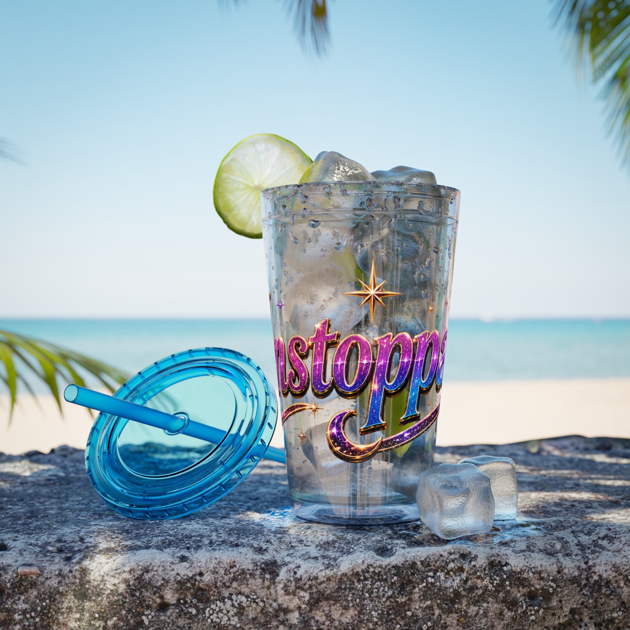 Unstoppable Sunsplash 16oz Tumbler with Straw