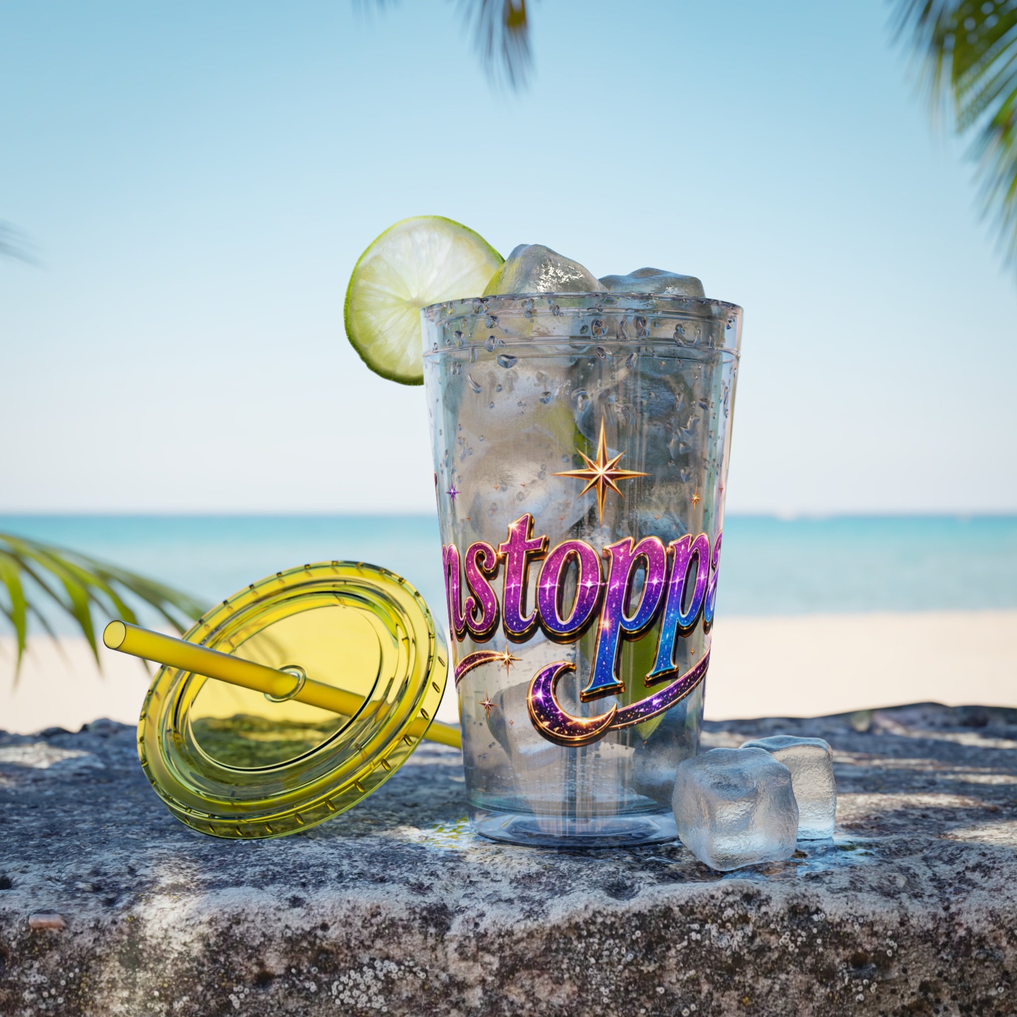 Unstoppable Sunsplash 16oz Tumbler with Straw