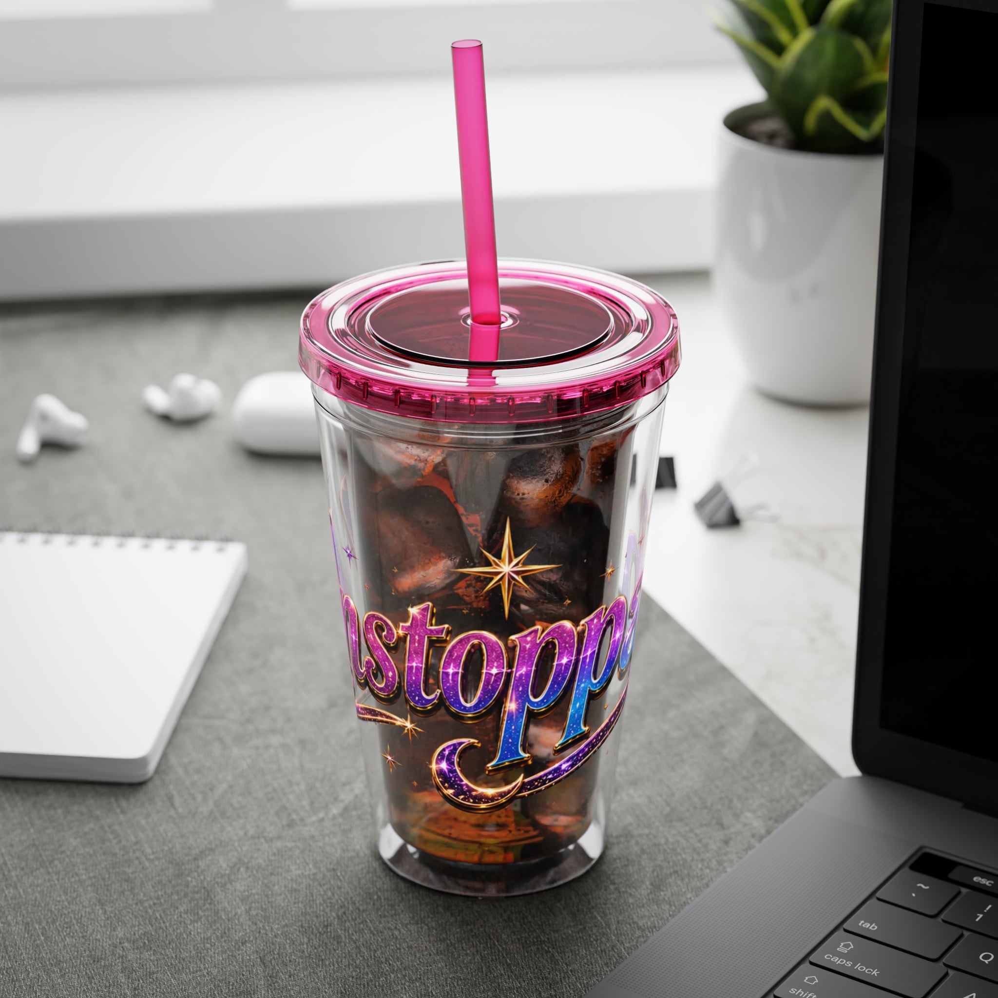Unstoppable Sunsplash 16oz Tumbler with Straw