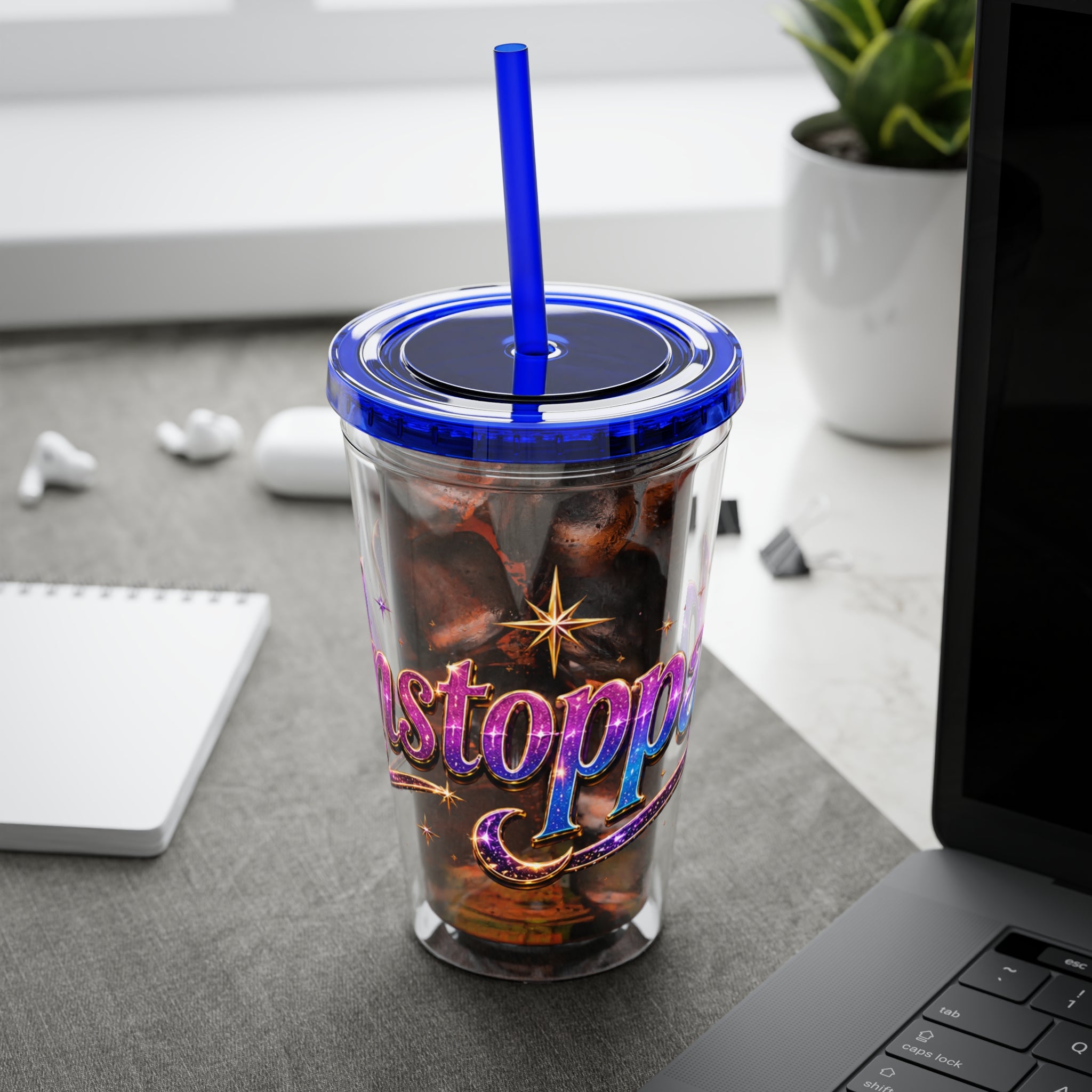 Unstoppable Sunsplash 16oz Tumbler with Straw