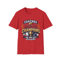 Coach T-Shirt — "Coaches Build Champions On and Off the Field" Sports Coach Tee