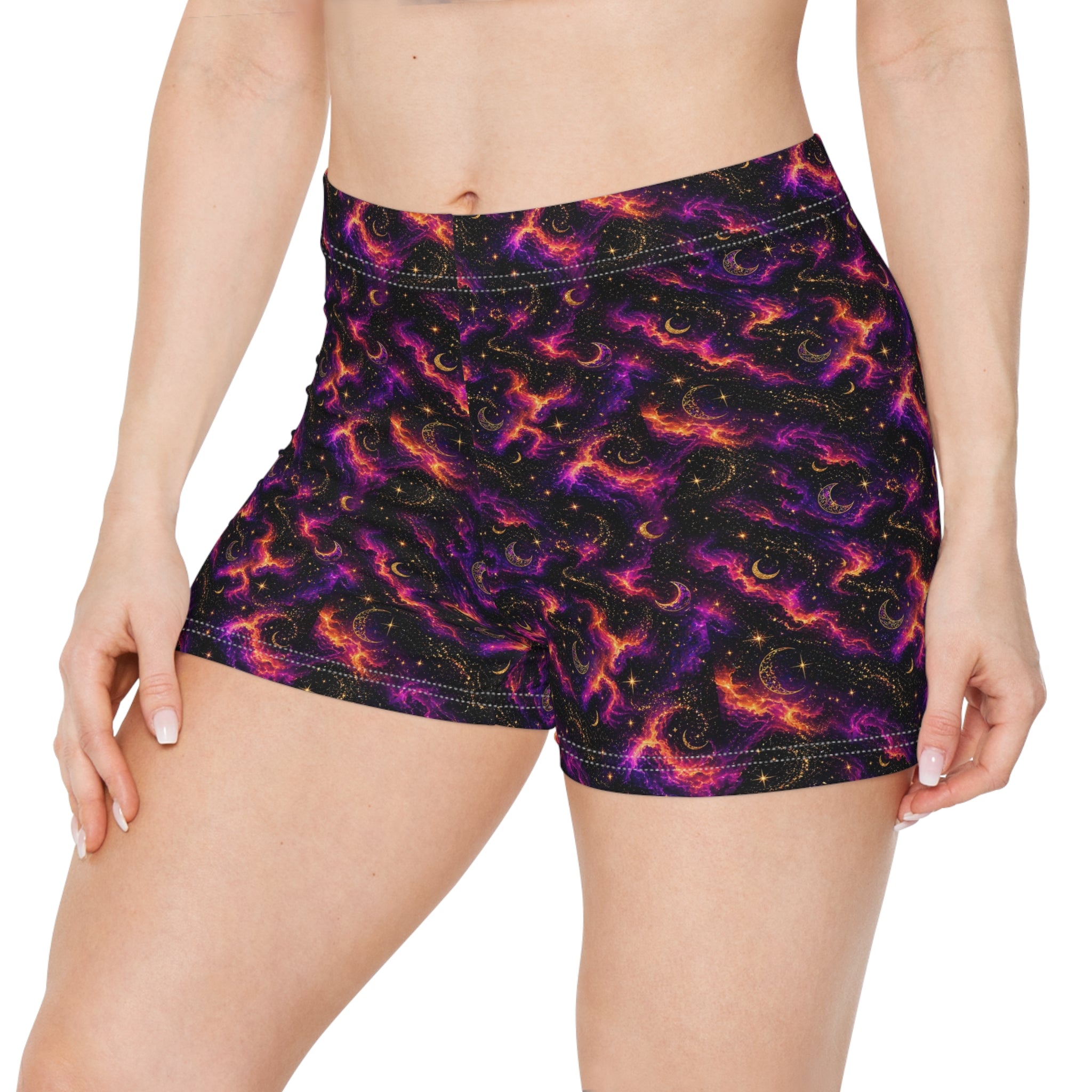Purple Nebula - Women's Athletic Shorts