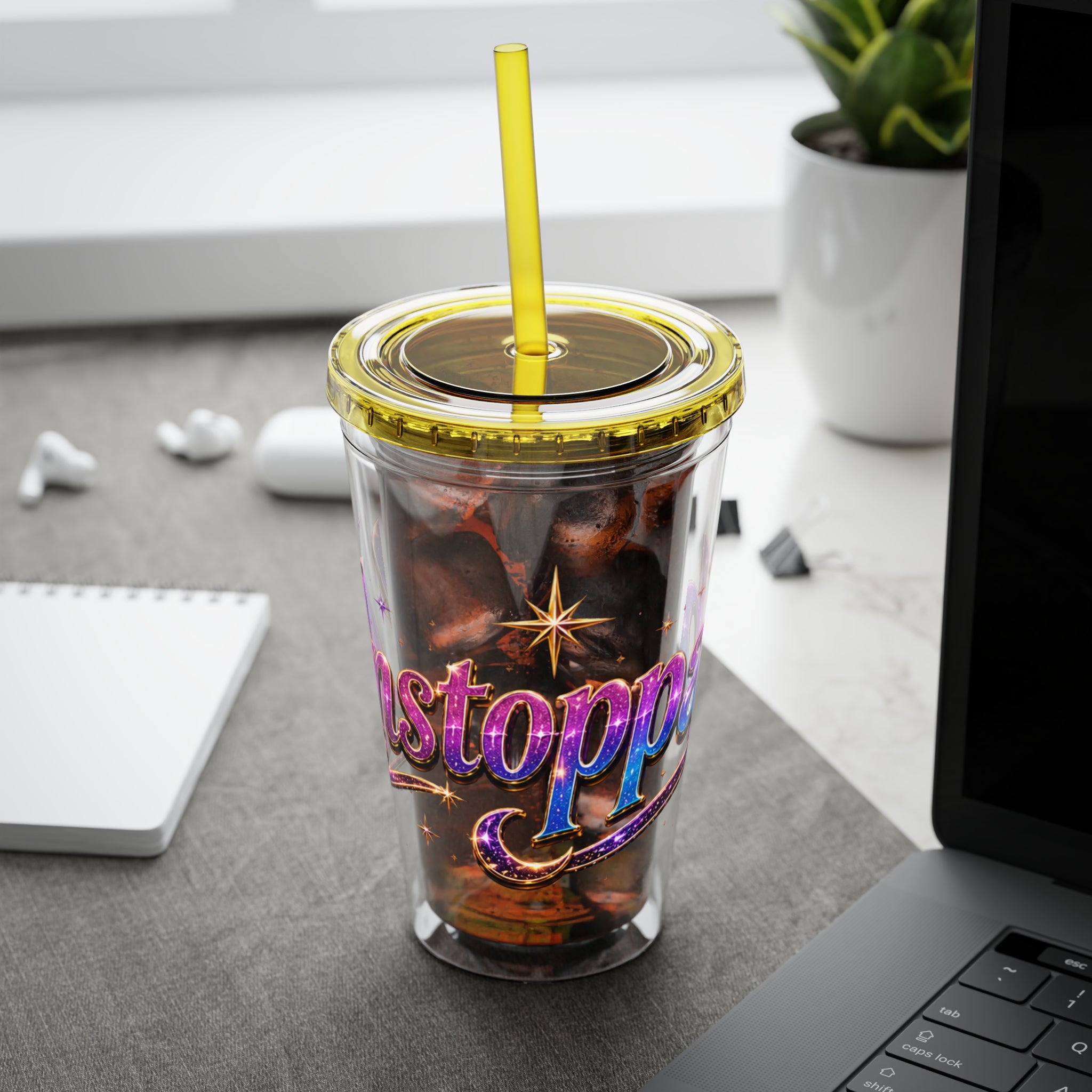 Unstoppable Sunsplash 16oz Tumbler with Straw