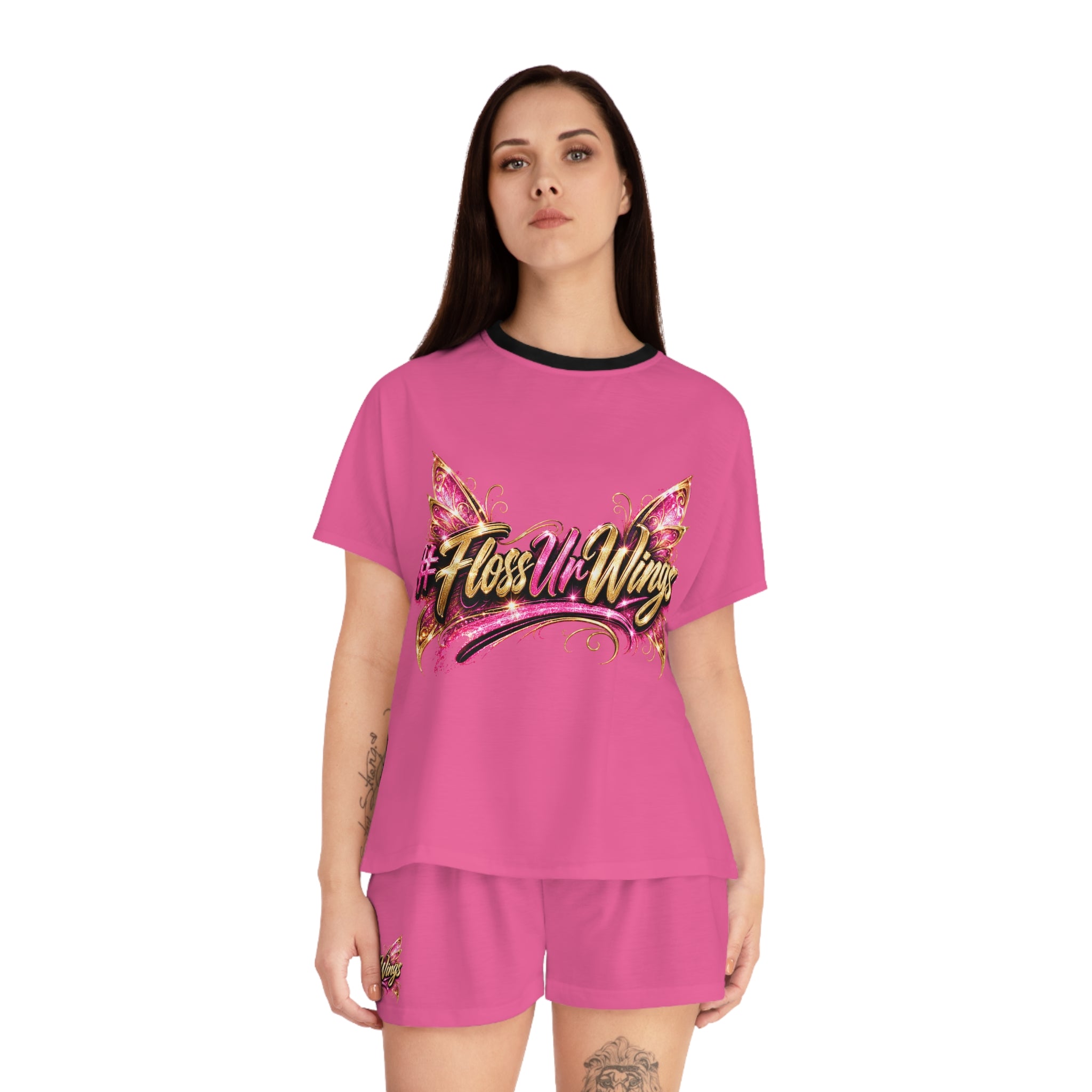 #FlossUrWings - Pink Women's Pajama Set
