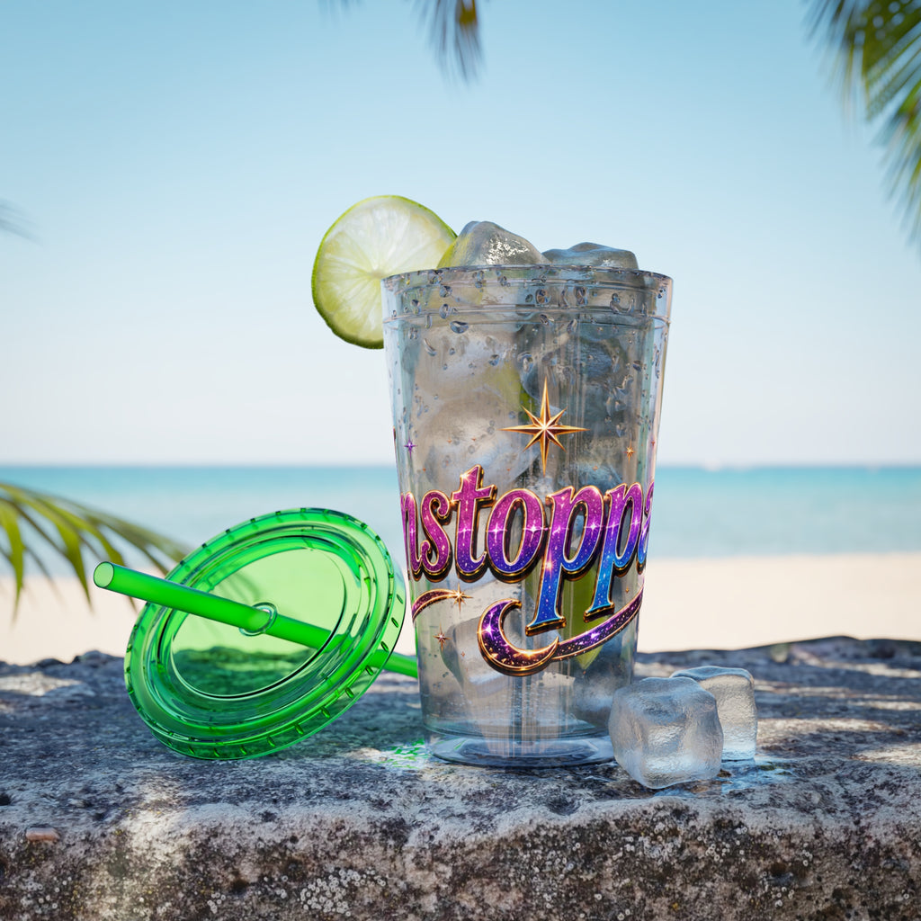 Unstoppable Sunsplash 16oz Tumbler with Straw