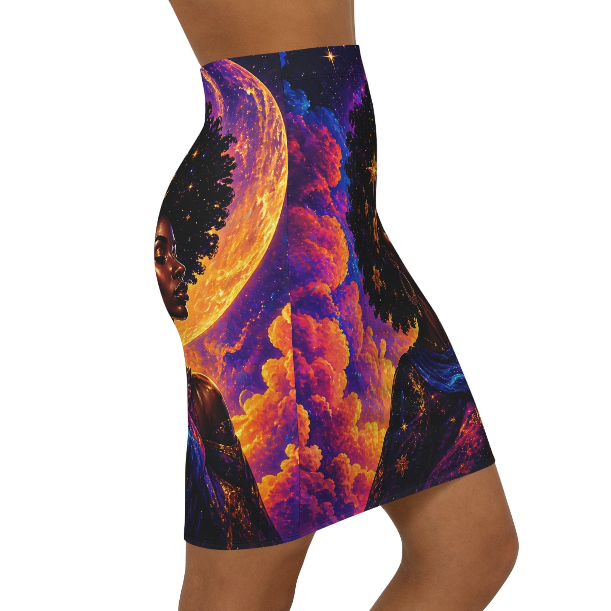Celestial Goddess Pencil Skirt