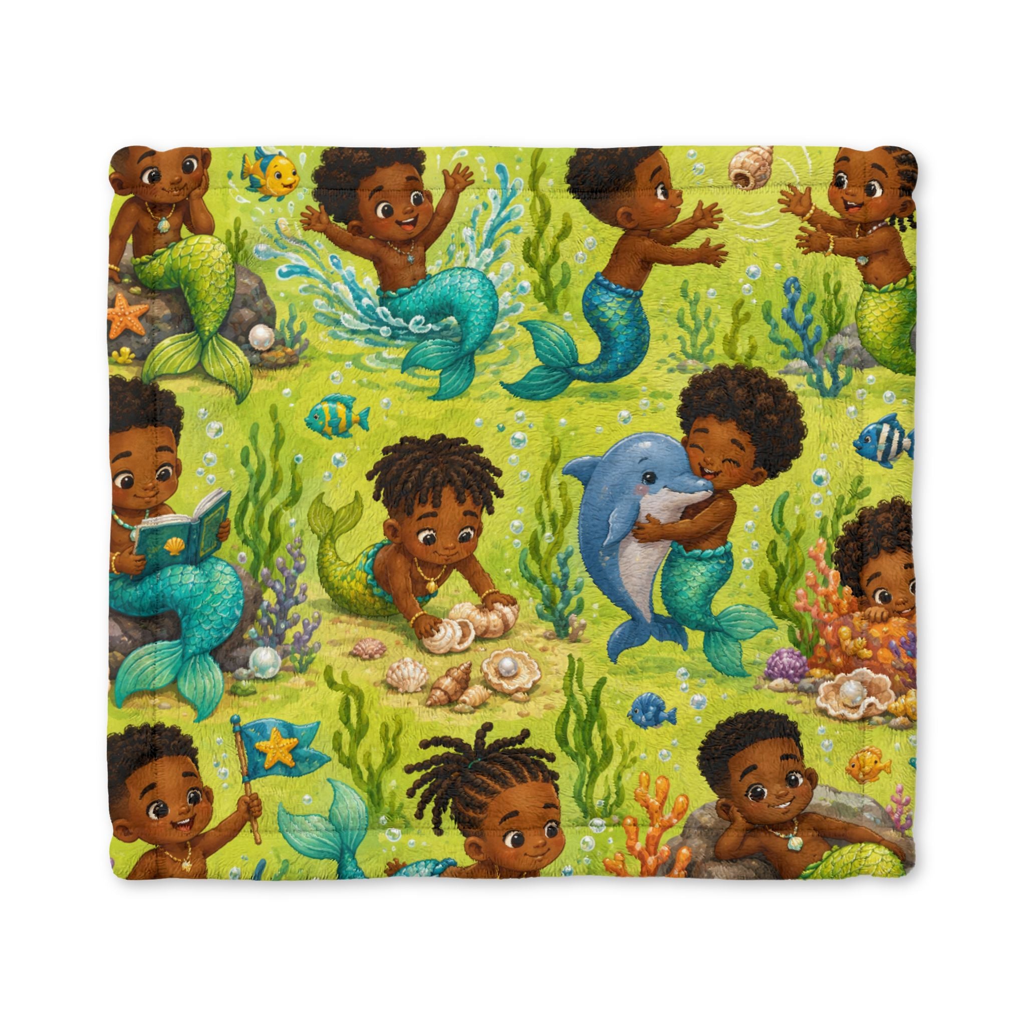 Playful Lil Mermaid Baby Comforter