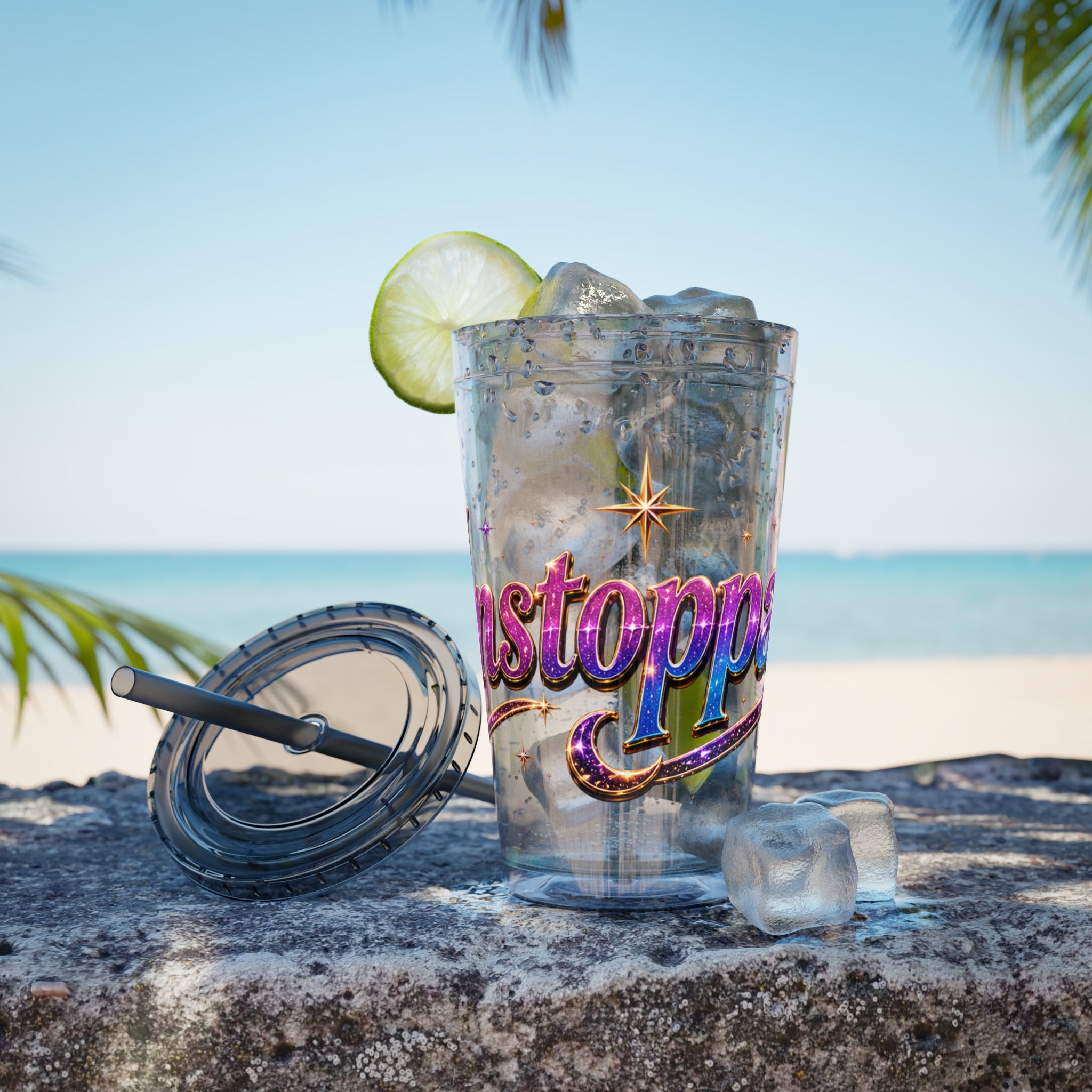 Unstoppable Sunsplash 16oz Tumbler with Straw