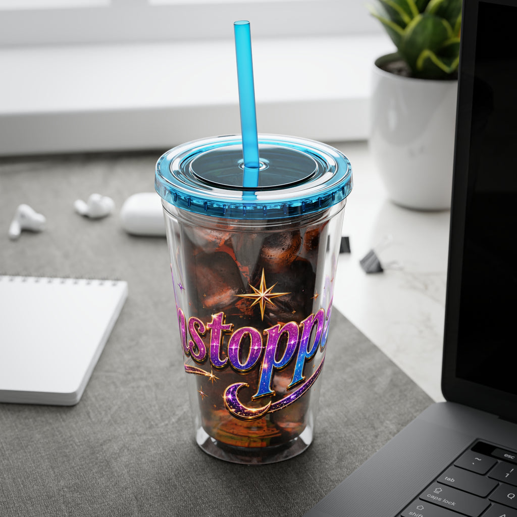 Unstoppable Sunsplash 16oz Tumbler with Straw