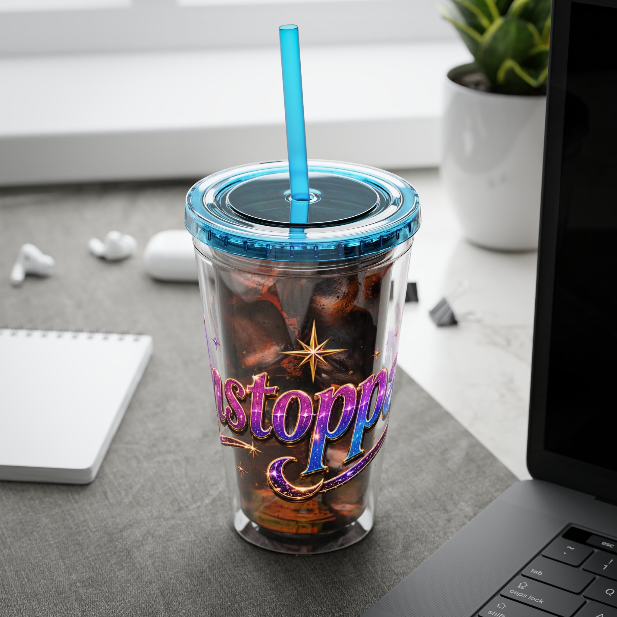 Unstoppable Sunsplash 16oz Tumbler with Straw