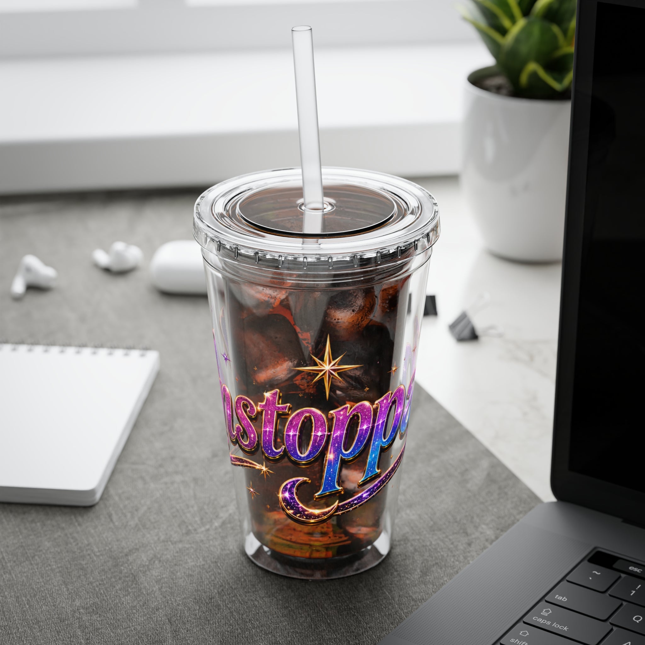 Unstoppable Sunsplash 16oz Tumbler with Straw