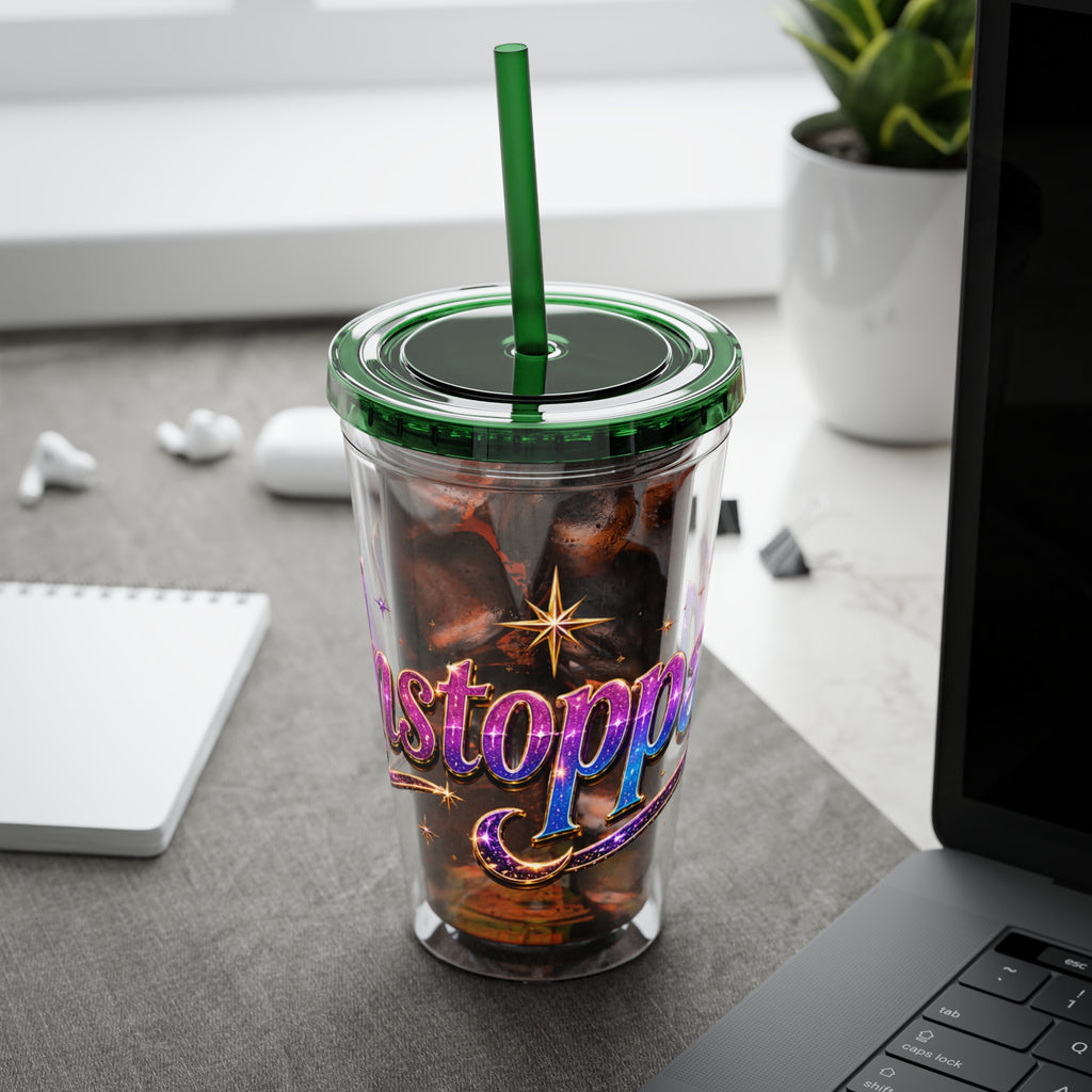Unstoppable Sunsplash 16oz Tumbler with Straw