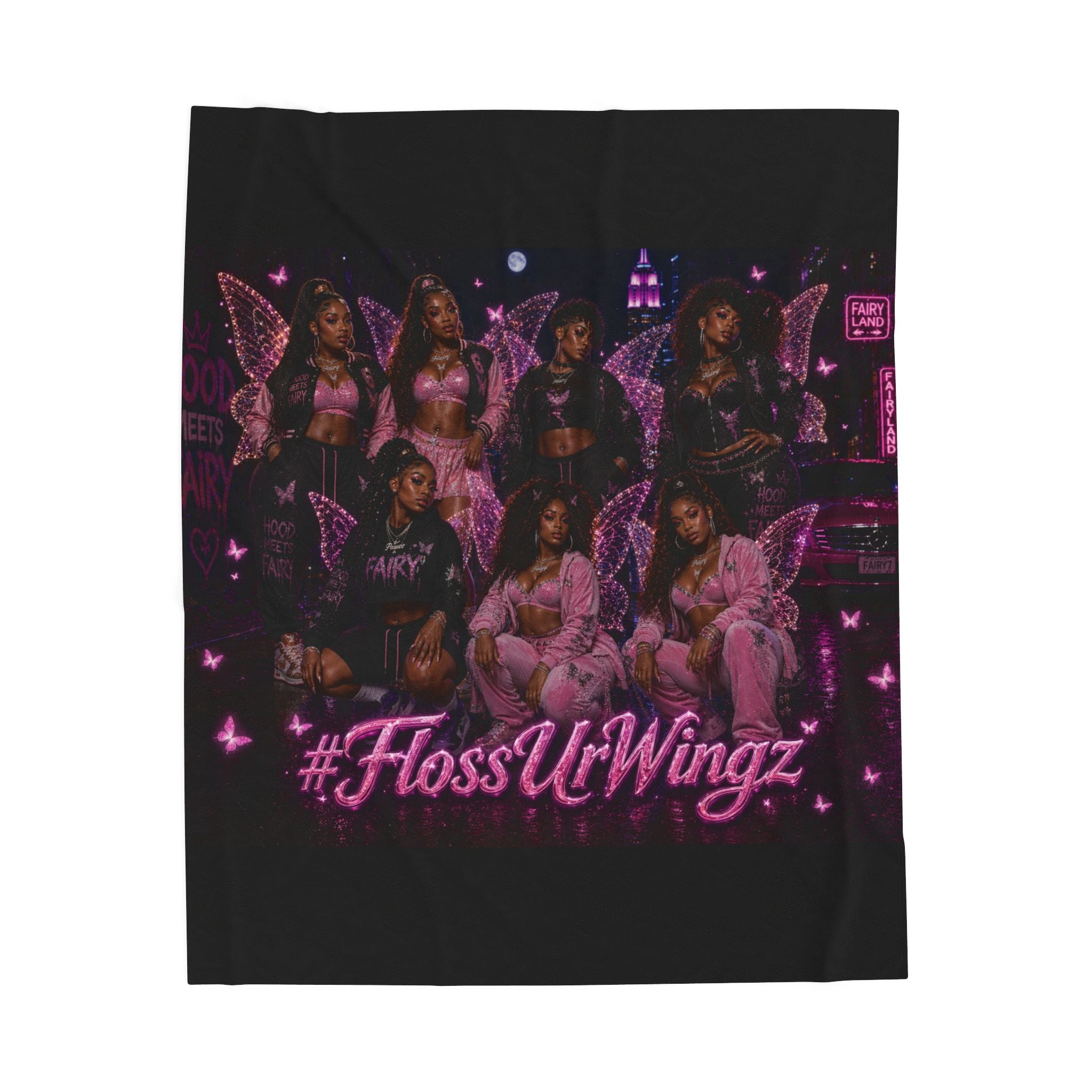 Da Fairy Girlz - Velveteen Plush Blanket